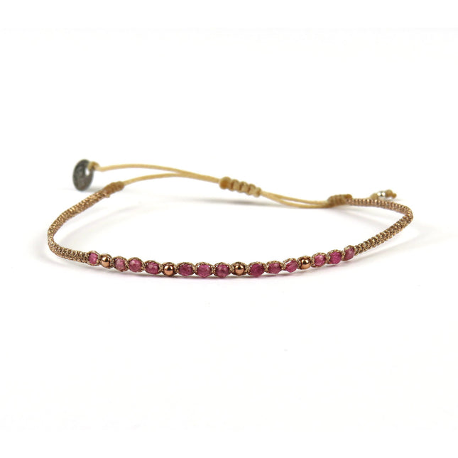 Bracelet tissé main Goldy tourmalines - LeJu