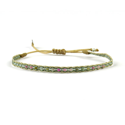 Bracelet tissé main Lima avec Tourmalines - LeJu