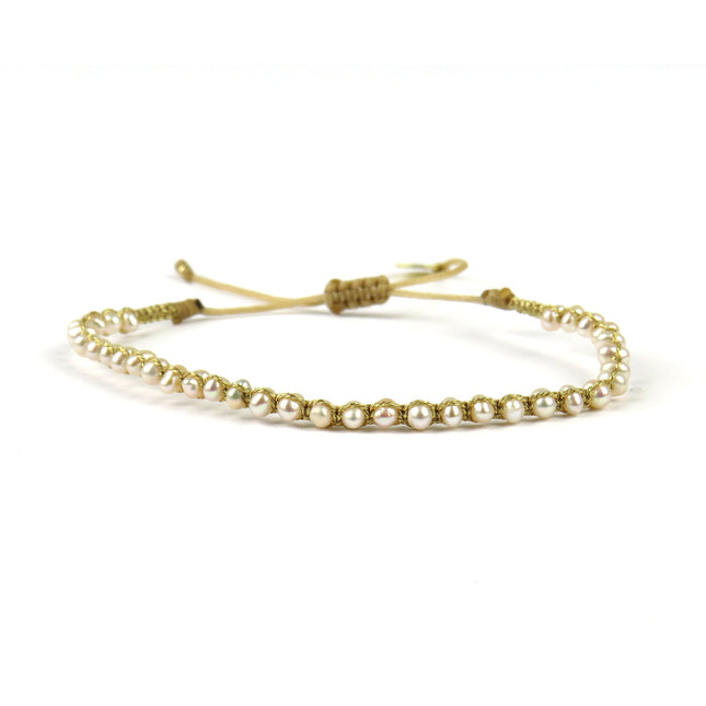 Bracelet tissé main Moon perles - LeJu