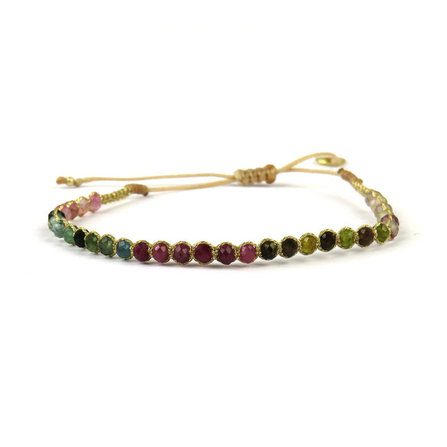 Bracelet tissé main Moon tourmalines - LeJu