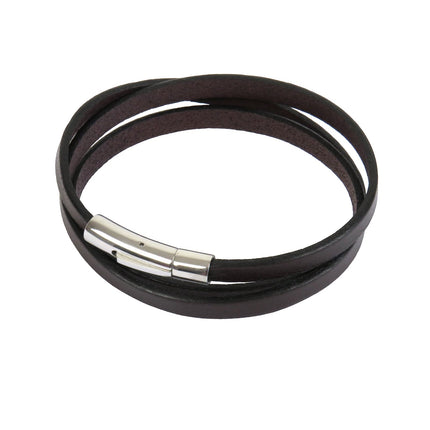 Bracelet DECLIC 3 Tours Choco - Magnum Cuir
