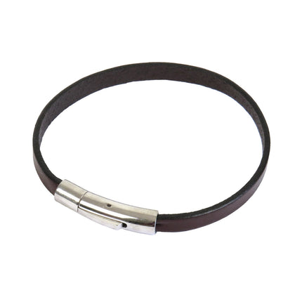 Bracelet DECLIC Single Choco - Magnum Cuir