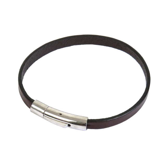 Bracelet DECLIC Single Choco - Magnum Cuir