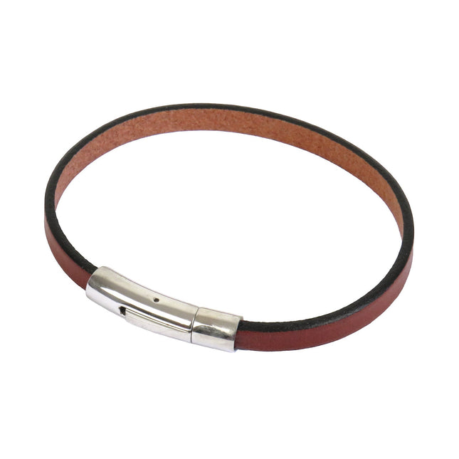 Bracelet DECLIC Single Cognac - Magnum Cuir