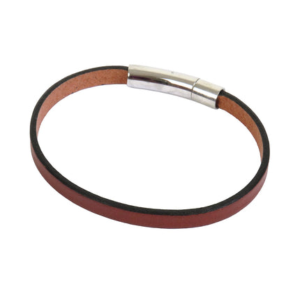 Bracelet DECLIC Single Cognac - Magnum Cuir