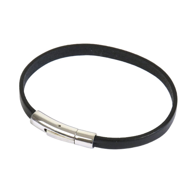 Bracelet DECLIC Single Noir - Magnum Cuir