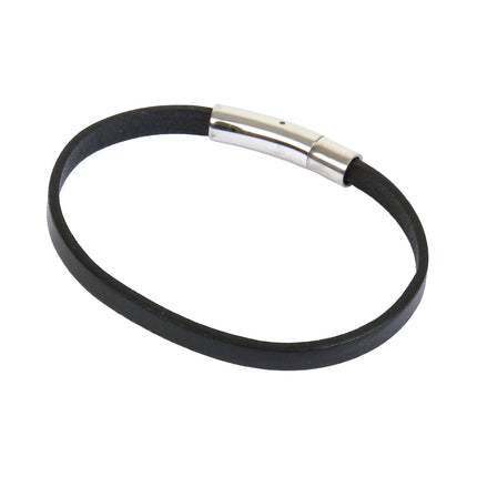 Bracelet DECLIC Single Noir - Magnum Cuir