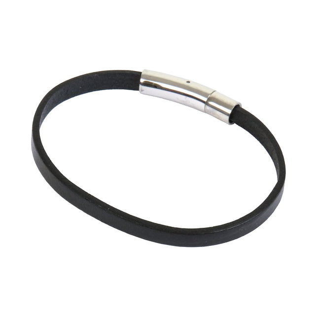 Bracelet DECLIC Single Noir - Magnum Cuir