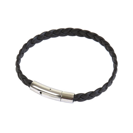 Bracelet DECLIC Tressé Choco - Magnum Cuir
