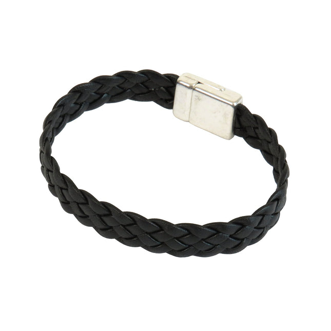 Bracelet ELITIC Tressé Noir - Magnum Cuir