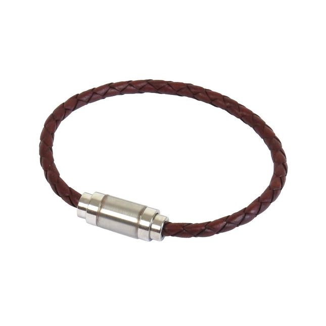 Bracelet MAGNETIC Tressé Cognac - Magnum Cuir