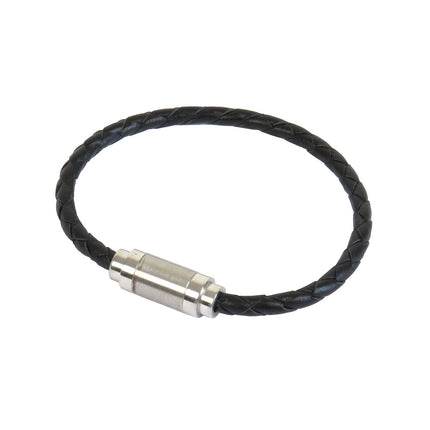 Bracelet MAGNETIC Tressé Noir - Magnum Cuir
