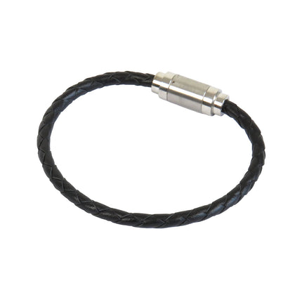 Bracelet MAGNETIC Tressé Noir - Magnum Cuir