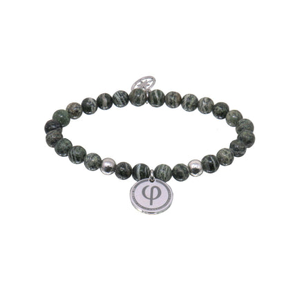 Bracelet Perles Jaspe Pampille PHI Palladium - L'Inaccessible Etoile