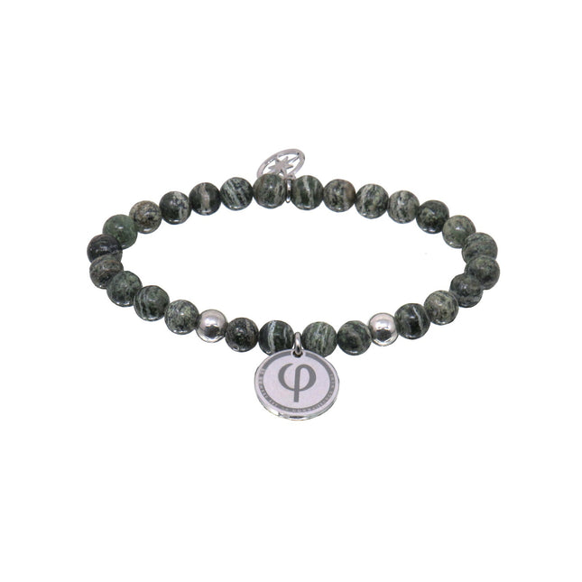 Bracelet Perles Jaspe Pampille PHI Palladium - L'Inaccessible Etoile