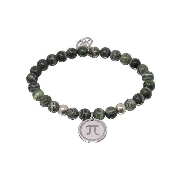 Bracelet Perles Jaspe Pampille PI Palladium - L'Inaccessible Etoile