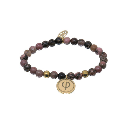 Bracelet Perles Rhodonite Pampille PHI Or - L'Inaccessible Etoile