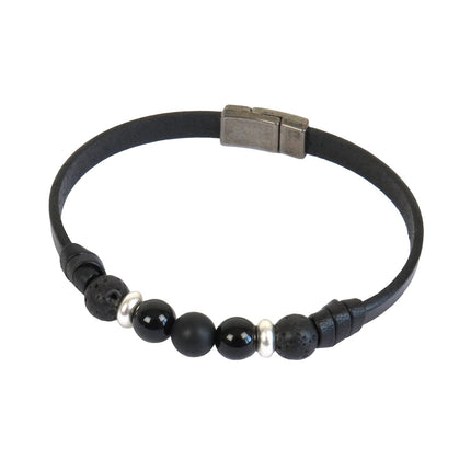 Bracelet TRÉCHIC Single Noir - Magnum Cuir