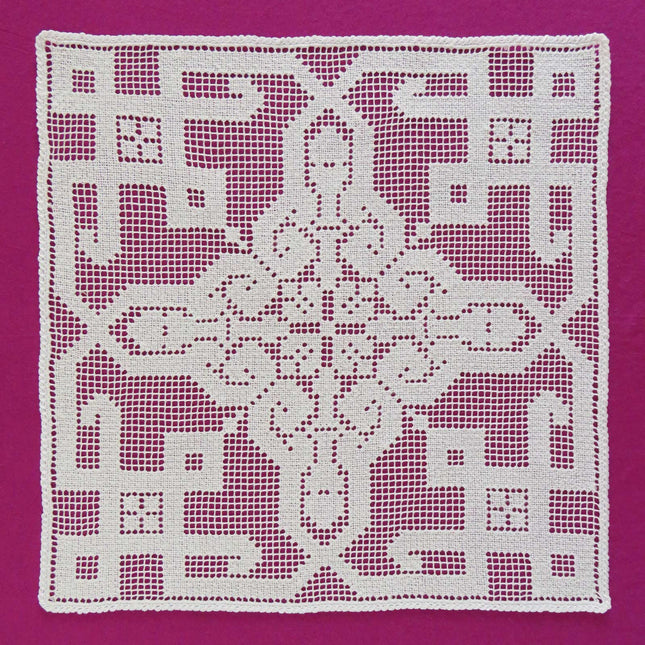 Dentelle - Carré Blanc 34cm