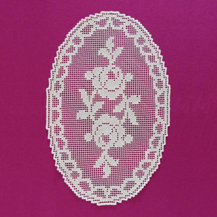 Dentelle - Déco Ovale Roses