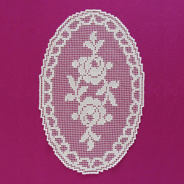 Dentelle - Déco Ovale Roses