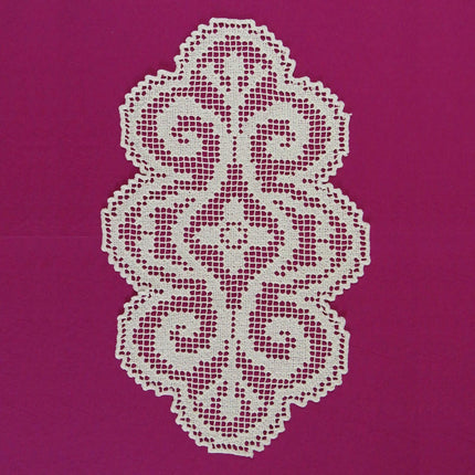 Dentelle - Napperon Ovale Bicolore