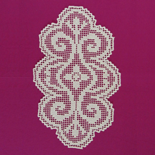 Dentelle - Napperon Ovale Bicolore