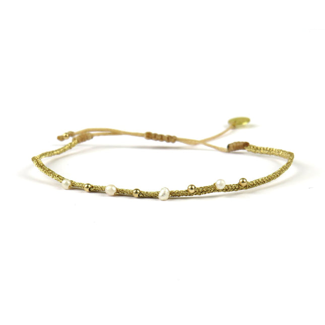 Fin Bracelet tissé main perles Velvet - LeJu