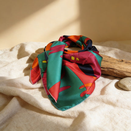 Foulard Jeux de Mains Vert - AN-NEE