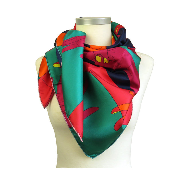 Foulard Jeux de Mains Vert - AN-NEE