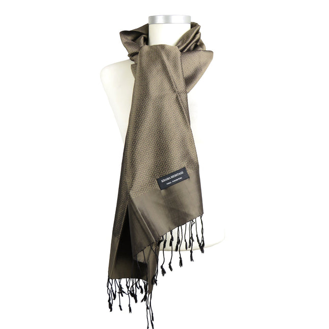 Krama en Soie Diamond Bronze - Krama Heritage