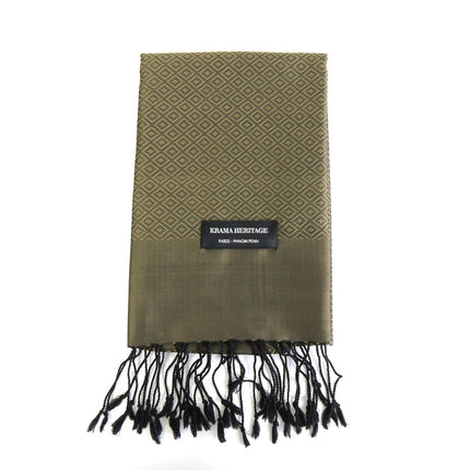 Krama en Soie Diamond Bronze - Krama Heritage
