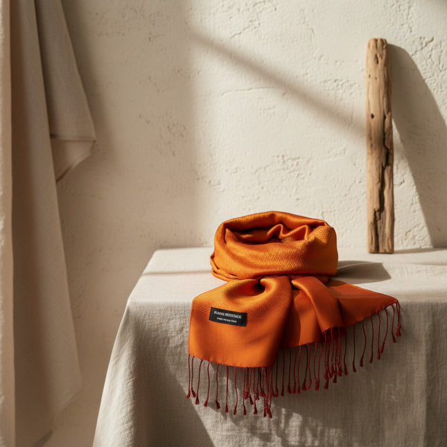 Krama en Soie Diamond Corail - Krama Heritage