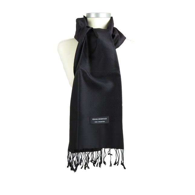 Krama en Soie Diamond Noir - Krama Heritage