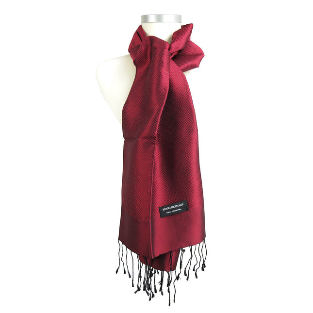 Krama en Soie Diamond Pourpre - Krama Heritage