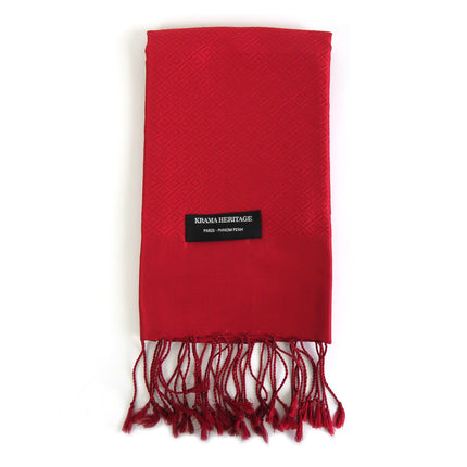 Krama en Soie Diamond Rouge - Krama Heritage