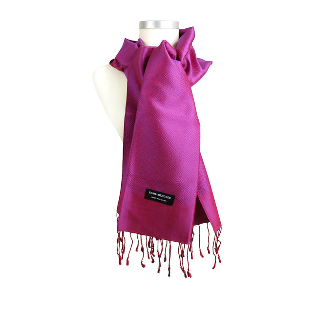 Krama en Soie Diamond Violet - Krama Heritage