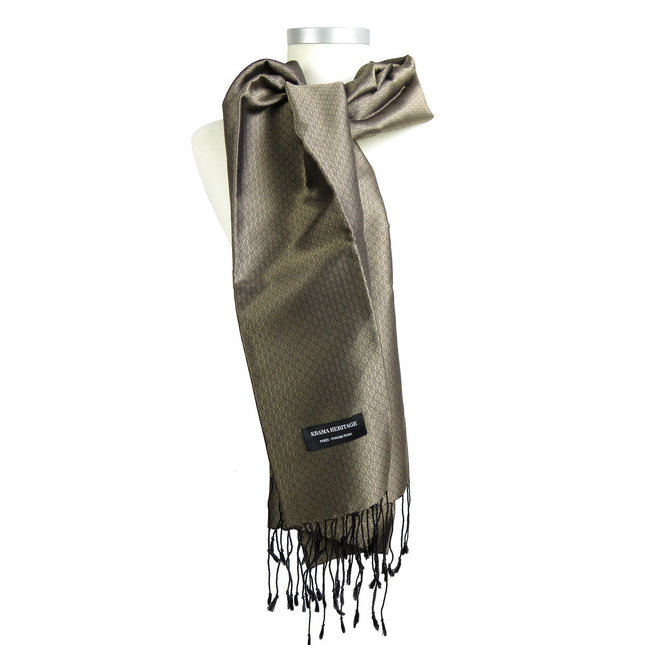 Krama en Soie Jasmin Bronze - Krama Heritage