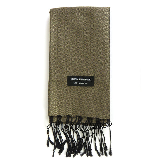 Krama en Soie Jasmin Bronze - Krama Heritage