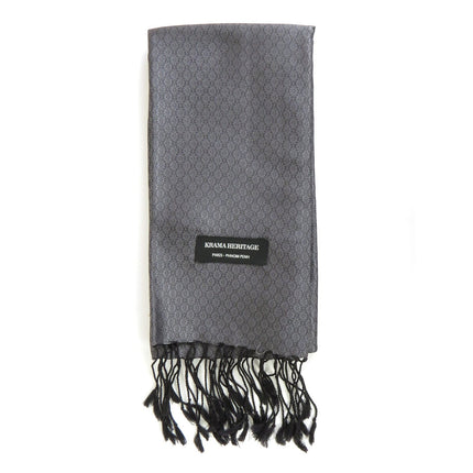 Krama en Soie Jasmin Noir - Krama Heritage