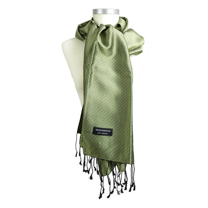 Krama en Soie Jasmin Vert - Krama Heritage