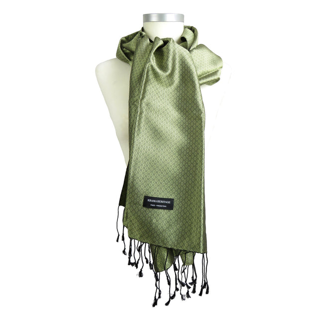 Krama en Soie Jasmin Vert - Krama Heritage