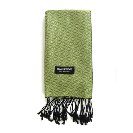 Krama en Soie Jasmin Vert - Krama Heritage