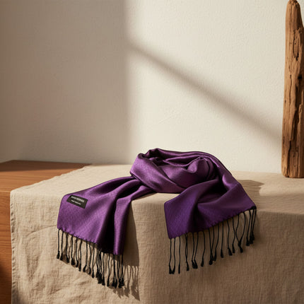 Krama en Soie Jasmin Violet - Krama Heritage