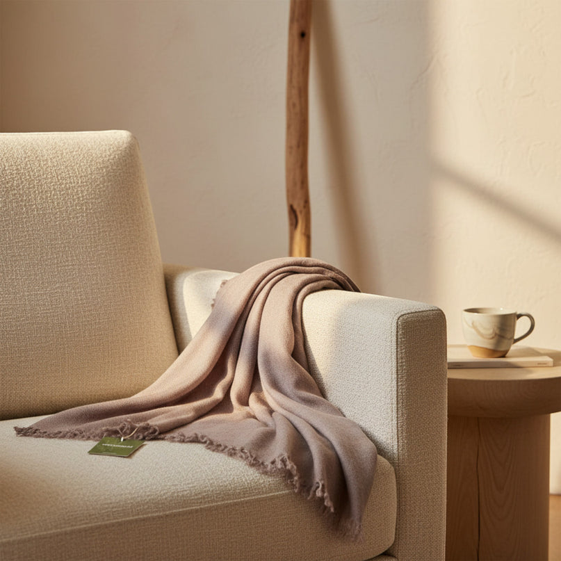 Pashmina Aérienne Cachemire Moka - elenomad