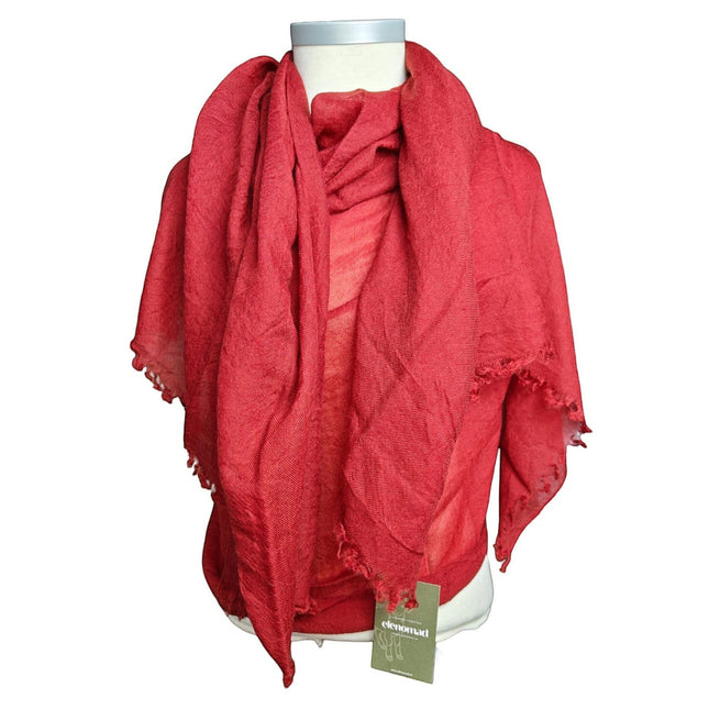 Pashmina Aérienne Cachemire Red - elenomad