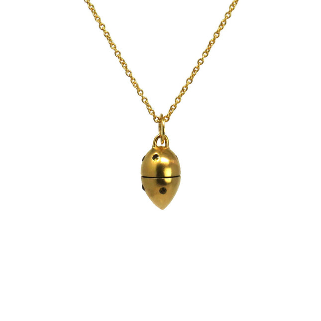 Pendentif Goutte Crystal Mat Gold - Cahana