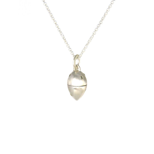 Pendentif Goutte Crystal Mat Silver - Cahana
