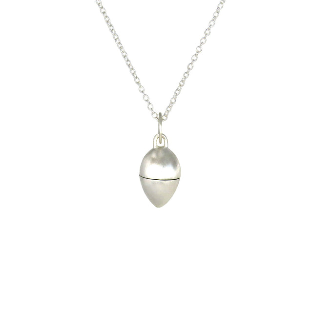 Pendentif Goutte Mat Silver - Cahana