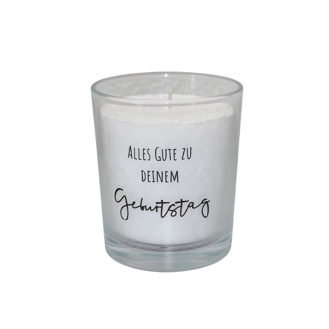 Kerze Spruch Glas "Tschuggen" - Herzog Kerzen